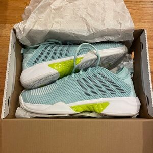 K-Swiss Light Blue and Neon Green Athletic Shoes